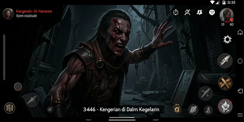 Tampilan gameplay menegangkan dalam 3446 yang penuh dengan misteri.