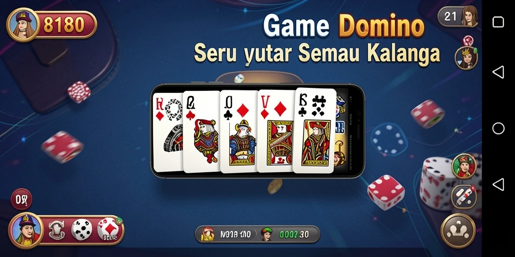 Screenshot gameplay 8180 yang menunjukkan keseruan bermain domino.
