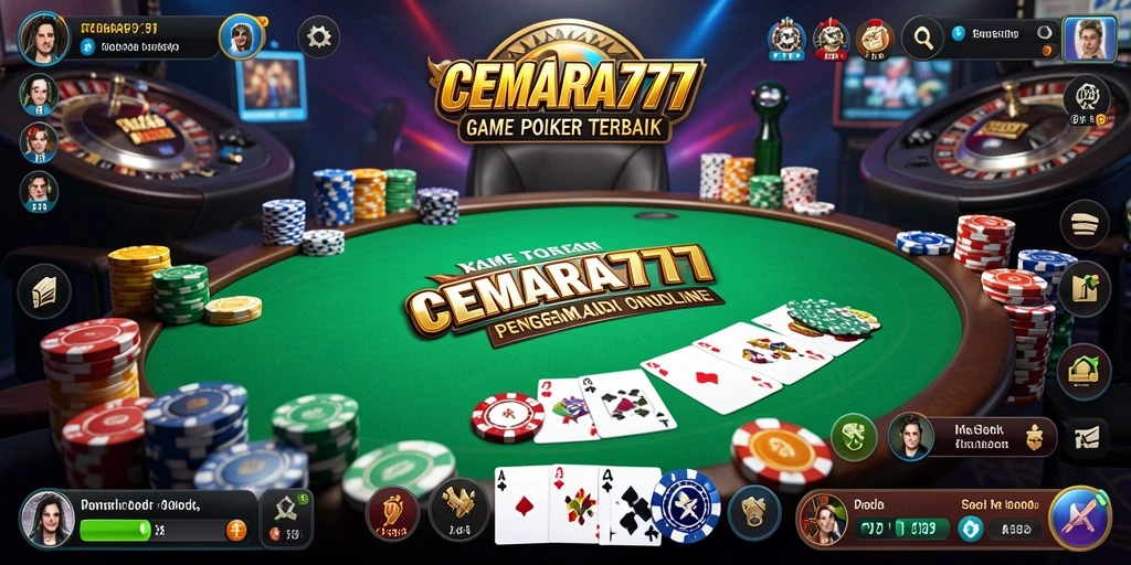 Tampilan gameplay Poker yang menarik dan interaktif di CEMARA777.