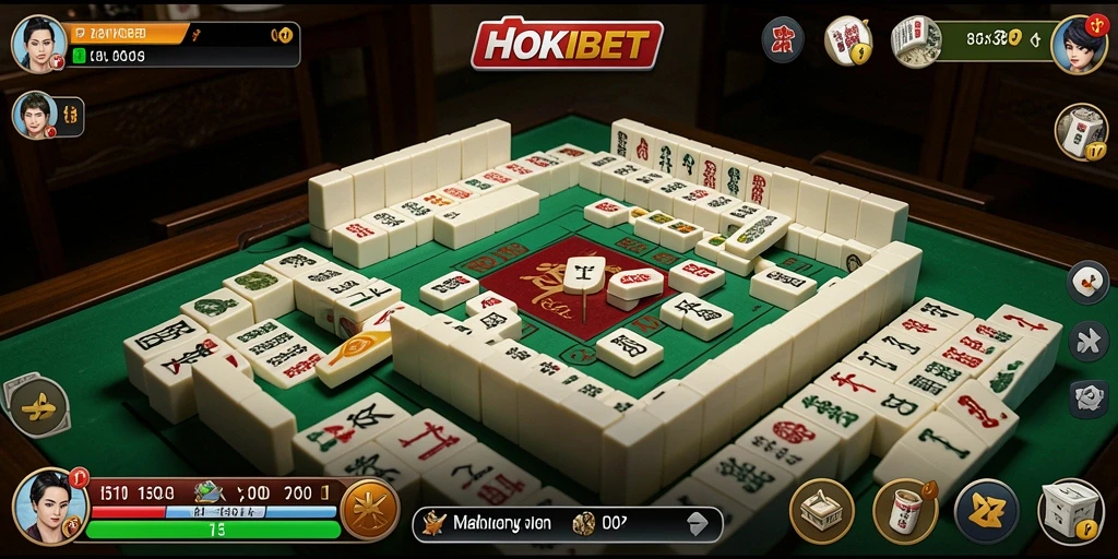 Tampilan screenshot HOKIBET yang menunjukkan gameplay Mahjong yang menarik.