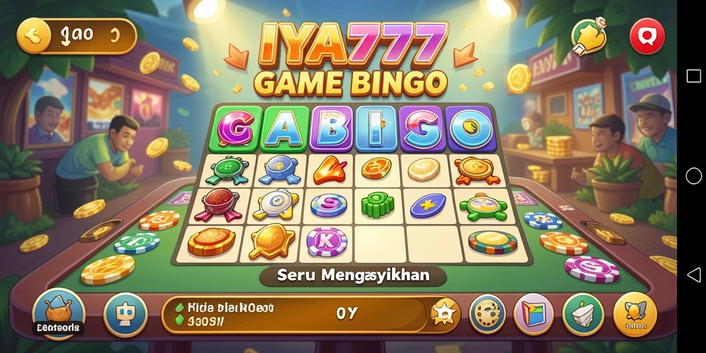Tangkapan layar utama IYA777 menampilkan gameplay Bingo yang seru.