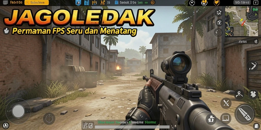 Tampilan gameplay JAGOLEDAK yang menegangkan dan penuh aksi.