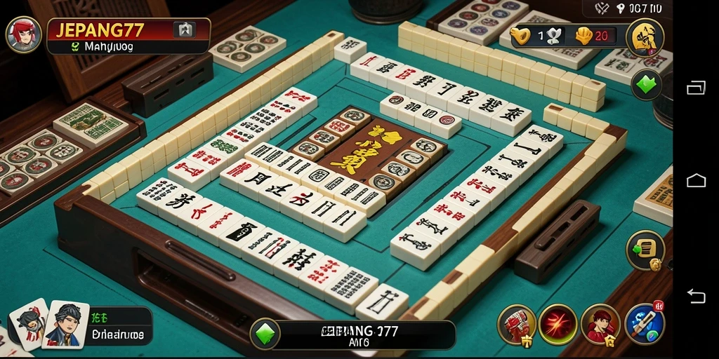 Tampilan gameplay Mahjong yang menarik dan interaktif.