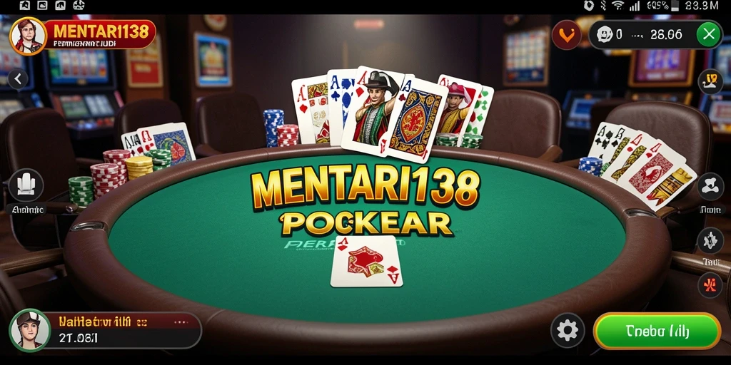 Tampilan gameplay MENTARI138 yang mendebarkan saat bermain Poker.