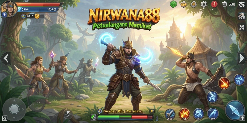 Tampilan gameplay NIRWANA88 yang penuh aksi dan petualangan.