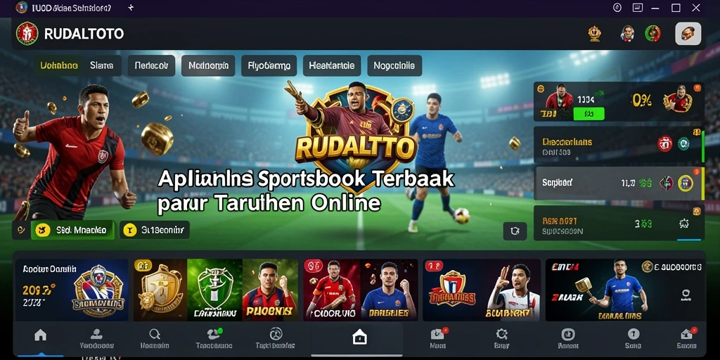 Tampilan utama RUDALTOTO dengan pilihan olahraga untuk taruhan.
