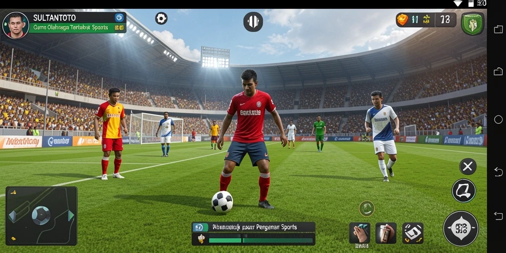 Tampilan atraktif dari gameplay SULTANTOTO di arena olahraga.