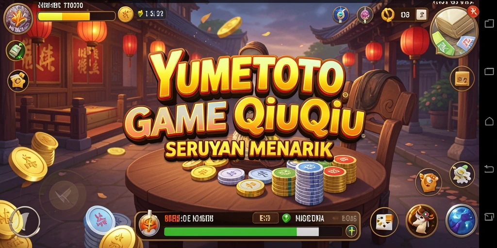 Tangkapan layar gameplay YUMETOTO menampilkan suasana permainan QiuQiu yang menarik.